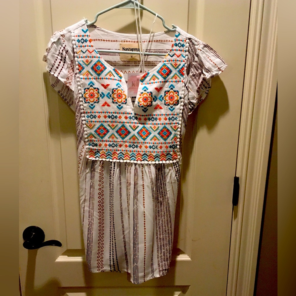 NWT Boho Flowy Boutique top-1x
